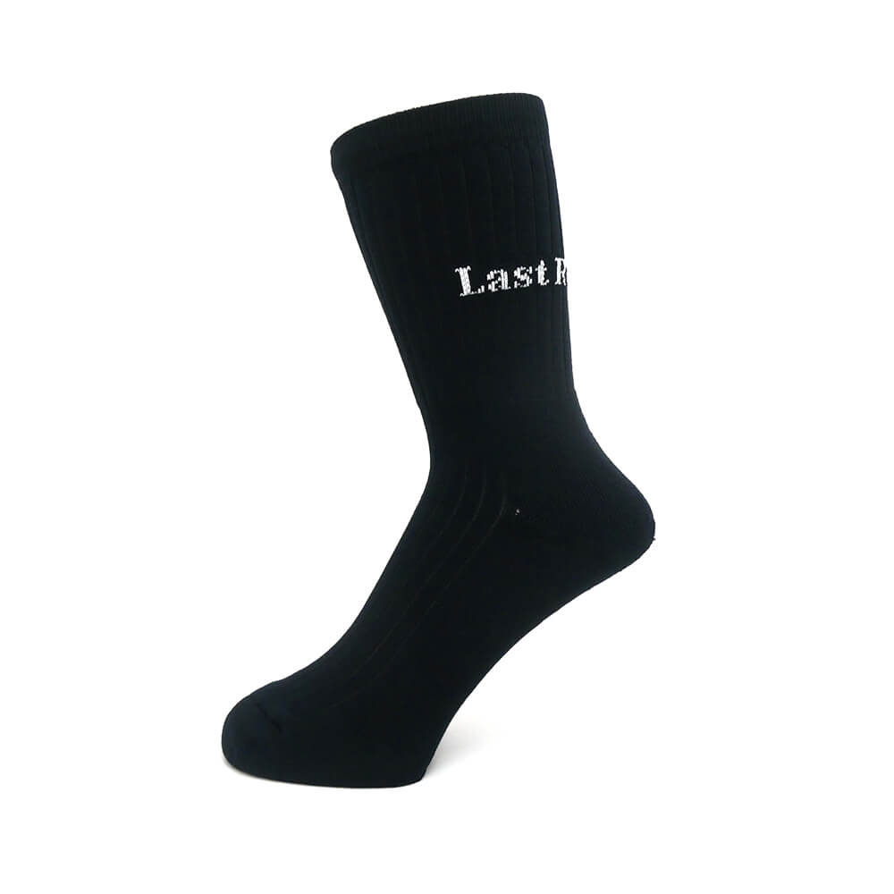 LAST RESORT AB SOCKS ラストリゾートエービー ソックス 靴下 SCRIPT LOGO DRESS BLACK スケートボード スケボー 1