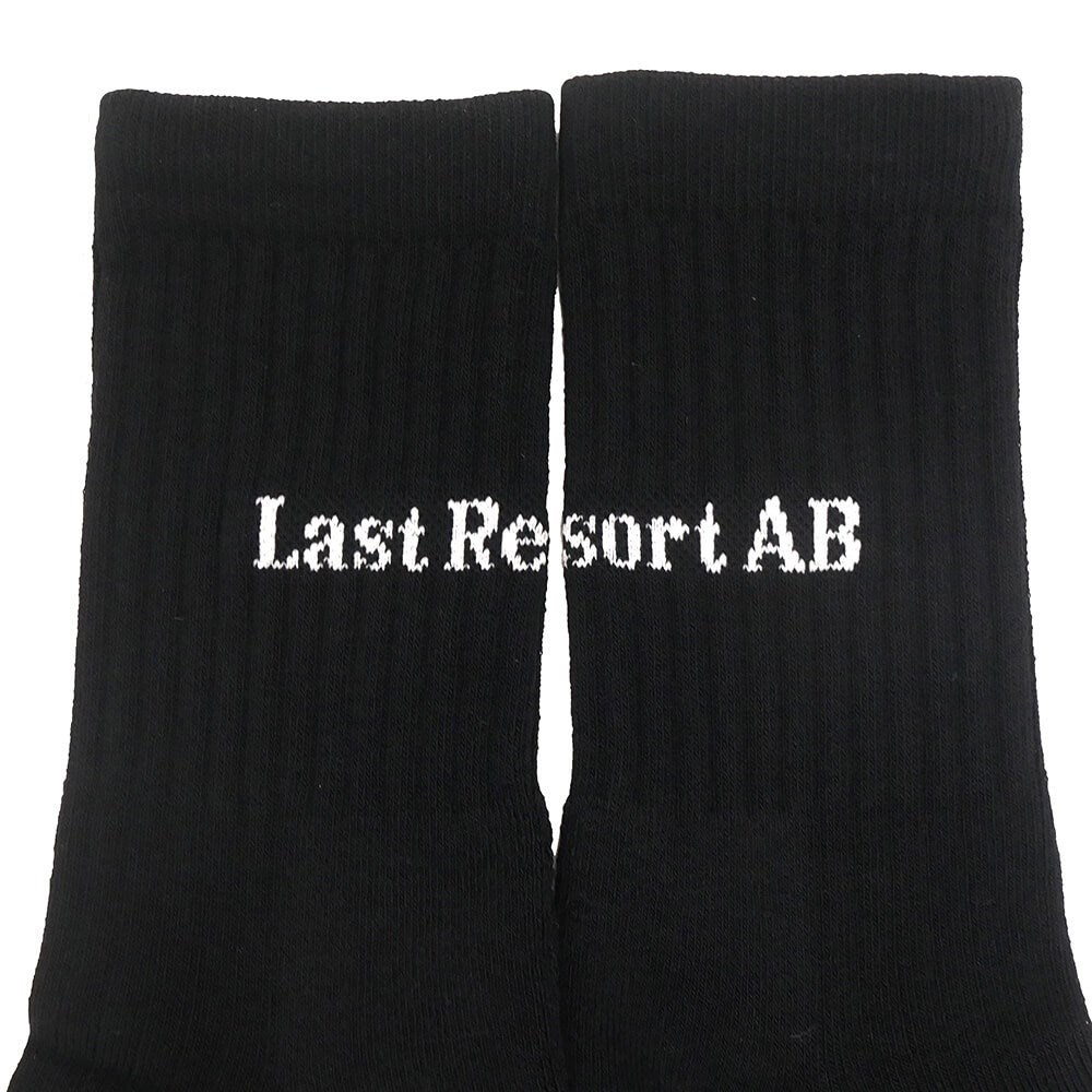 LAST RESORT AB SOCKS ラストリゾートエービー ソックス 靴下 SCRIPT LOGO DRESS BLACK スケートボード スケボー 4