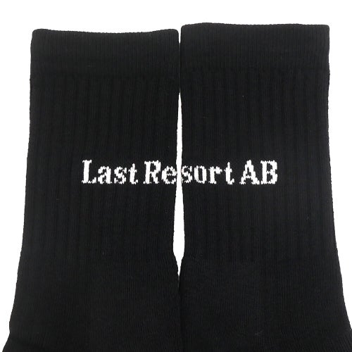LAST RESORT AB SOCKS ラストリゾートエービー ソックス 靴下 SCRIPT LOGO DRESS BLACK スケートボード スケボー 4