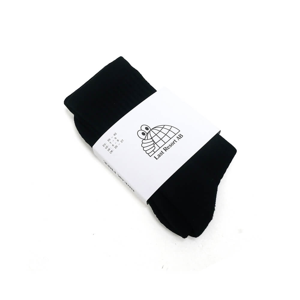 LAST RESORT AB SOCKS ラストリゾートエービー ソックス 靴下 SCRIPT LOGO DRESS BLACK スケートボード スケボー 5
