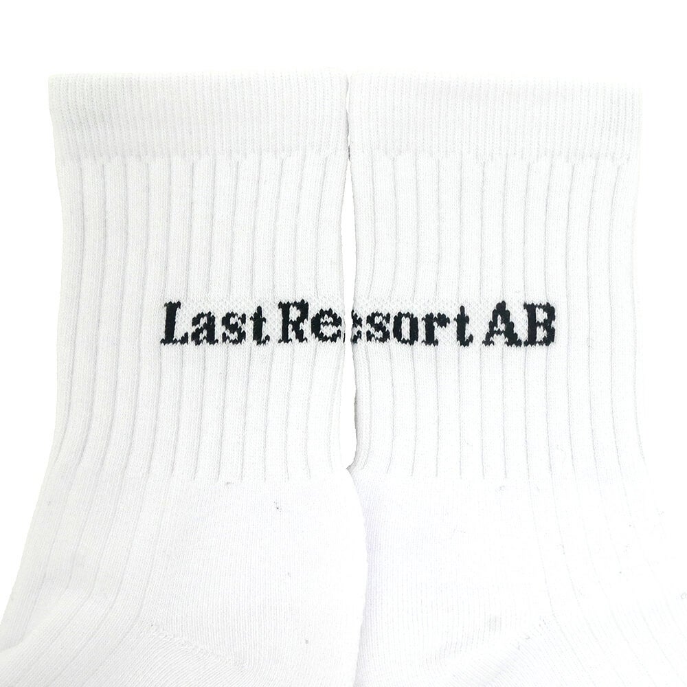  LAST RESORT AB SOCKS ラストリゾートエービー ソックス 靴下 SCRIPT LOGO DRESS WHITE スケートボード スケボー 4
