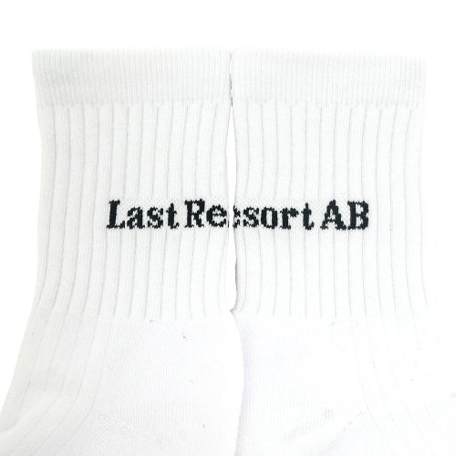  LAST RESORT AB SOCKS ラストリゾートエービー ソックス 靴下 SCRIPT LOGO DRESS WHITE スケートボード スケボー 4