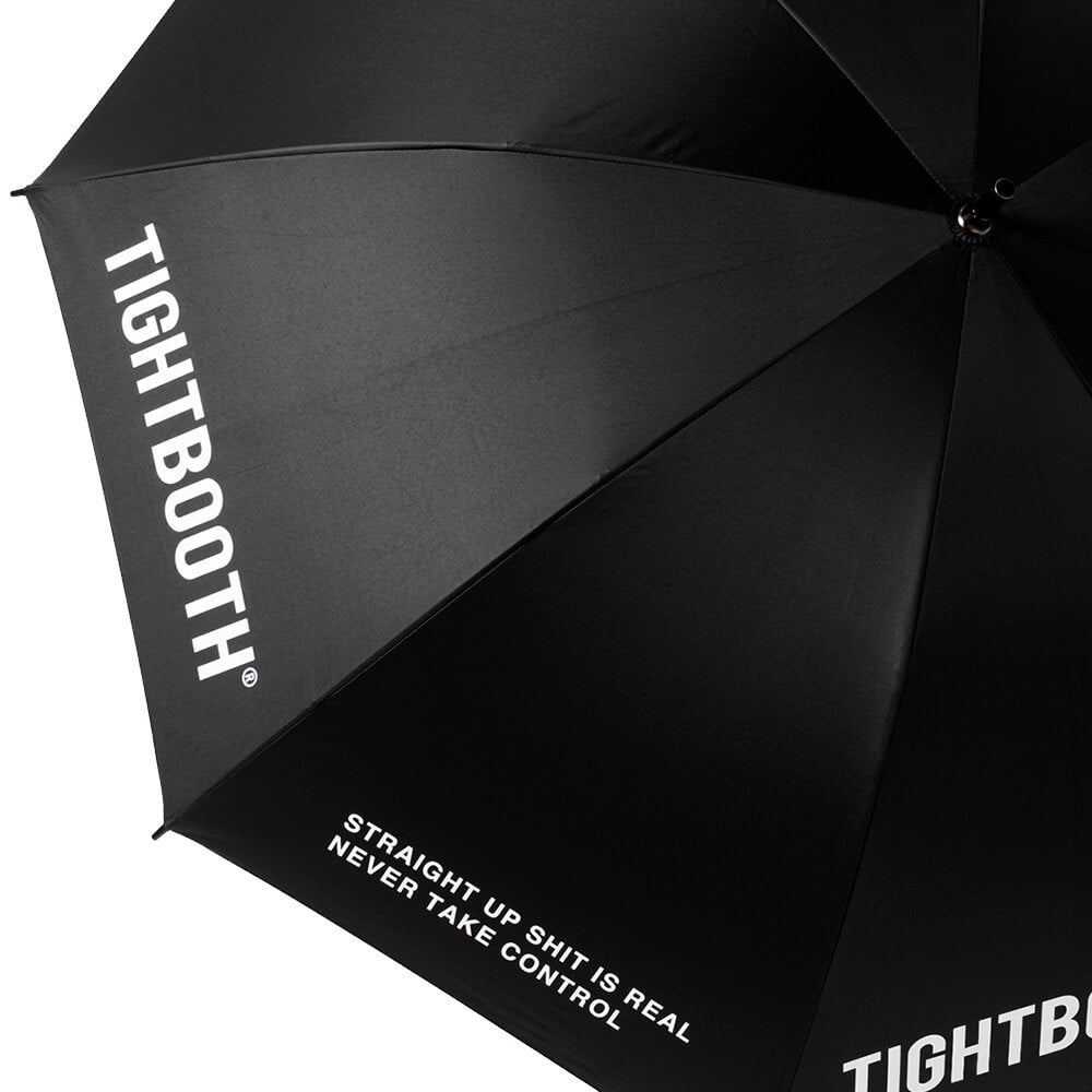 TIGHTBOOTH（TBPR）UMBRELLA タイトブース 傘 LABEL LOGO UMBRELLA BLACK スケートボード スケボー　9