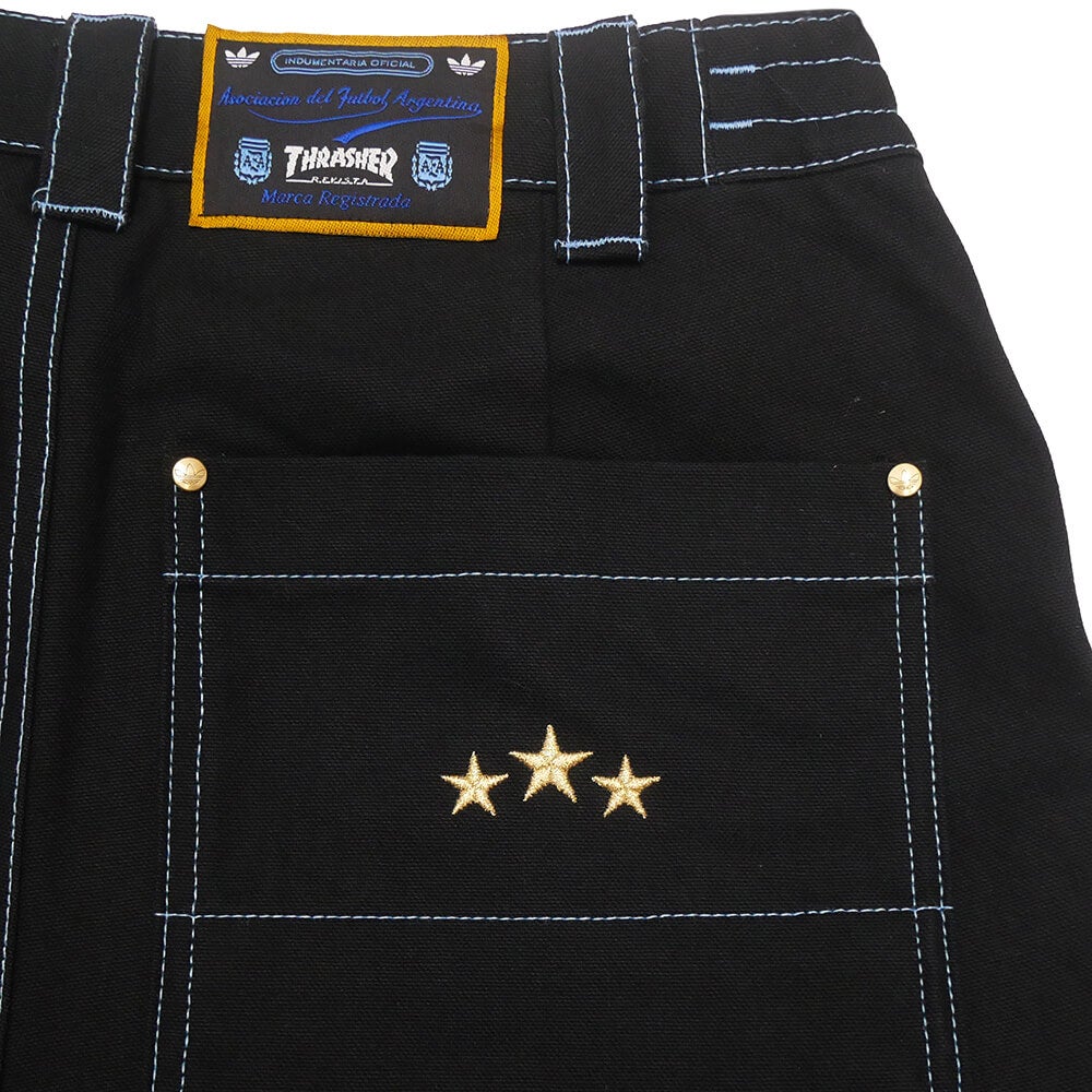 ADIDAS SKATEBOARDING PANTS アディダススケートボーディング パンツ ジーンズ THRASHER x AFA CHINO KX4550 BLACK スケートボード スケボー 5