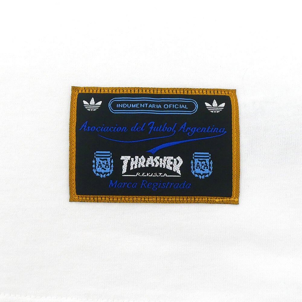 ADIDAS SKATEBOARDING T-SHIRT アディダススケートボーディング Tシャツ THRASHER x AFA GONZ RINGER KX4548 WHITE スケートボード スケボー 3