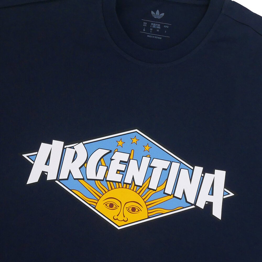 ADIDAS SKATEBOARDING T-SHIRT アディダススケートボーディング Tシャツ THRASHER x AFA ARGENTINA KX4543 NAVY スケートボード スケボー 1