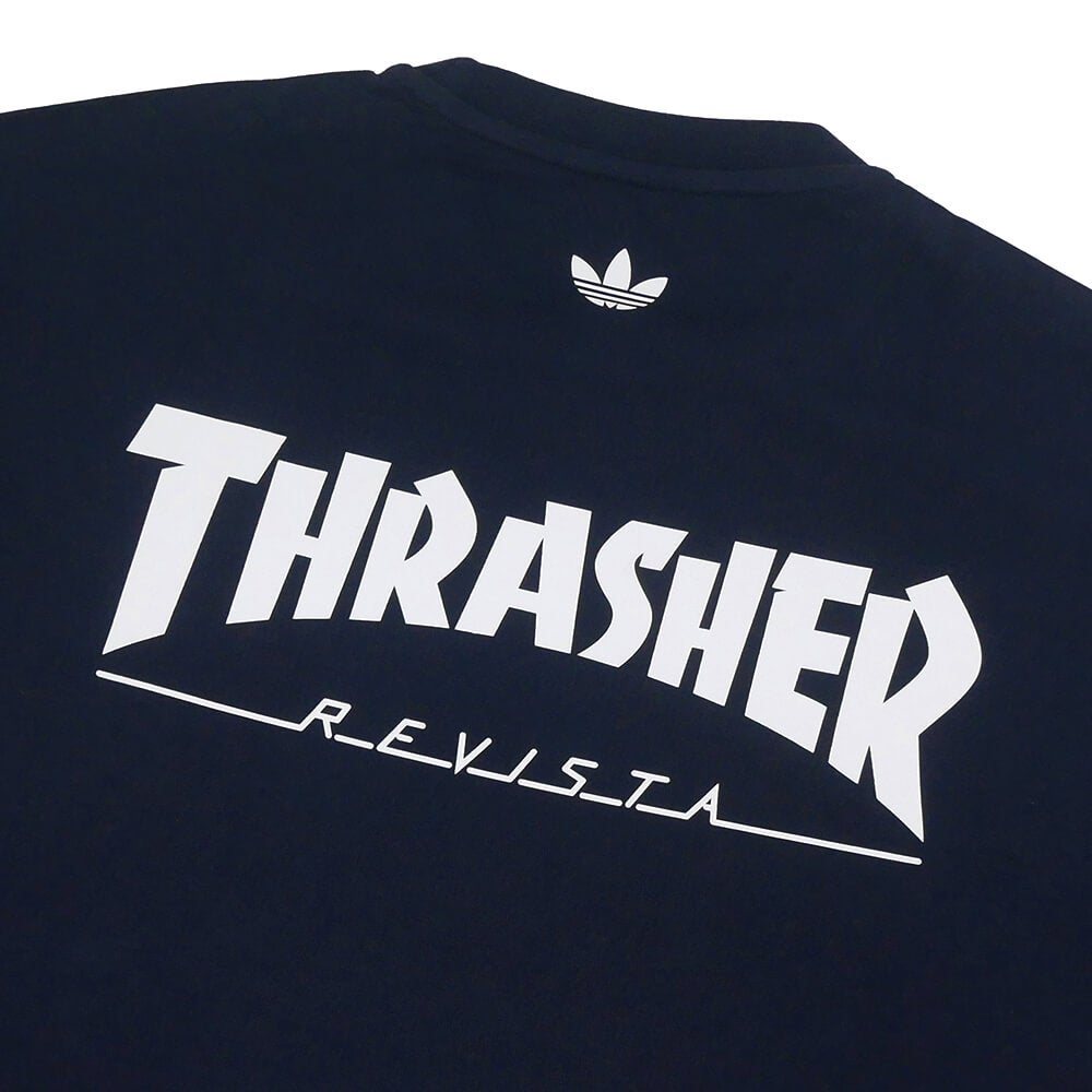 ADIDAS SKATEBOARDING T-SHIRT アディダススケートボーディング Tシャツ THRASHER x AFA ARGENTINA KX4543 NAVY スケートボード スケボー 2