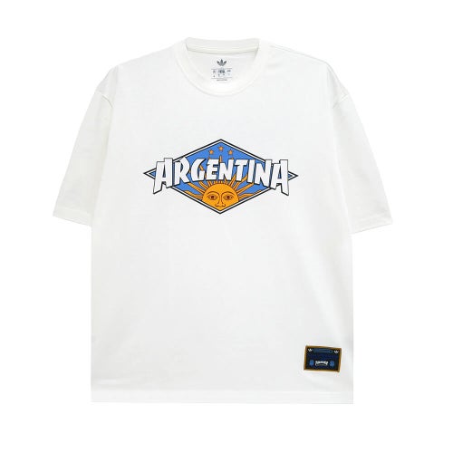ADIDAS SKATEBOARDING T-SHIRT アディダススケートボーディング Tシャツ THRASHER x AFA ARGENTINA KX4544 WHITE スケートボード スケボー 