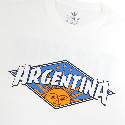ADIDAS SKATEBOARDING T-SHIRT アディダススケートボーディング Tシャツ THRASHER x AFA ARGENTINA KX4544 WHITE スケートボード スケボー 1