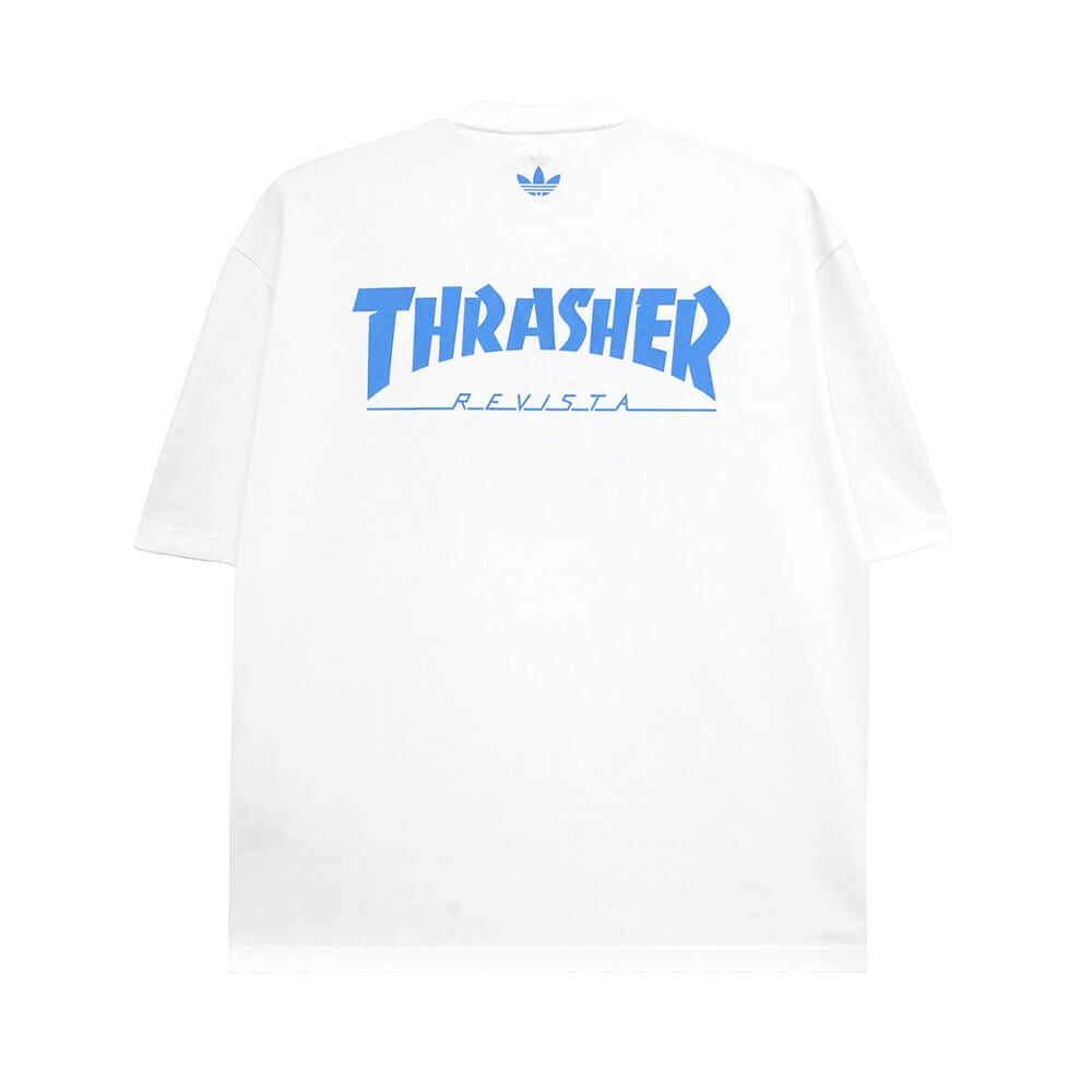 ADIDAS SKATEBOARDING T-SHIRT アディダススケートボーディング Tシャツ THRASHER x AFA ARGENTINA KX4544 WHITE スケートボード スケボー 4