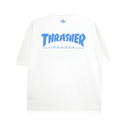 ADIDAS SKATEBOARDING T-SHIRT アディダススケートボーディング Tシャツ THRASHER x AFA ARGENTINA KX4544 WHITE スケートボード スケボー 4