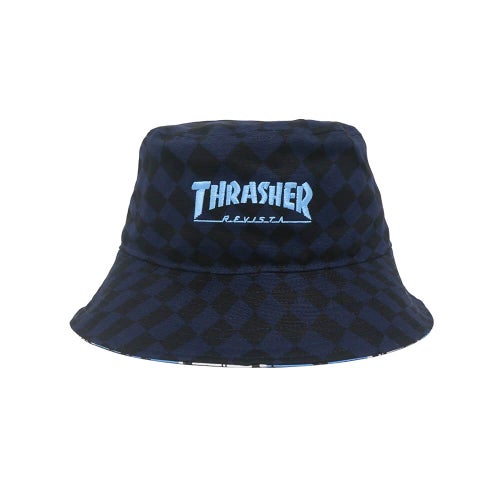 ADIDAS SKATEBOARDING HAT アディダススケートボーディング ハット THRASHER X AFA BUCKET KX6482 NAVY/BLUE スケートボード スケボー 1
