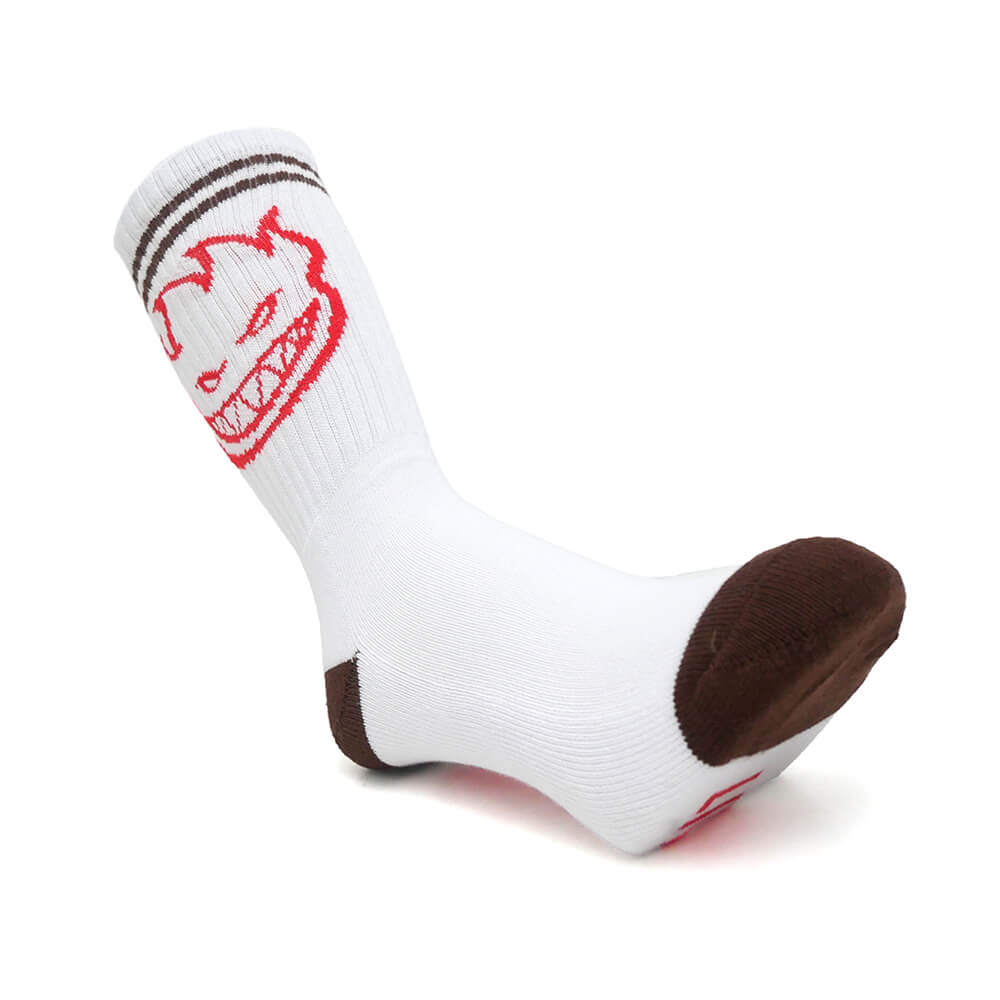 SPITFIRE SOCKS スピットファイヤー ソックス 靴下 BIGHEAD WHITE/BURGUNDY/RED スケートボード スケボー 