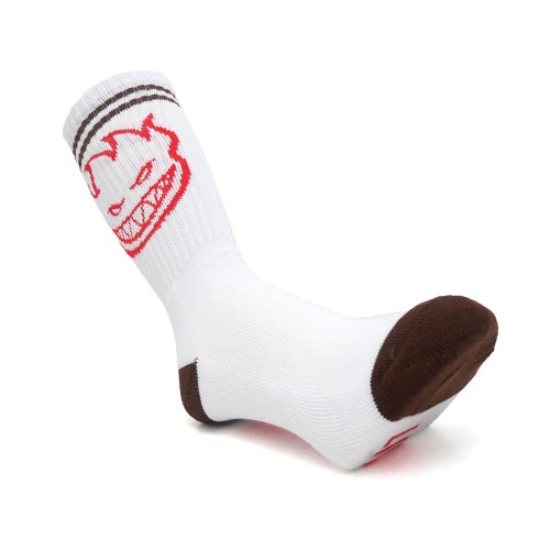 SPITFIRE SOCKS スピットファイヤー ソックス 靴下 BIGHEAD WHITE/BURGUNDY/RED スケートボード スケボー 