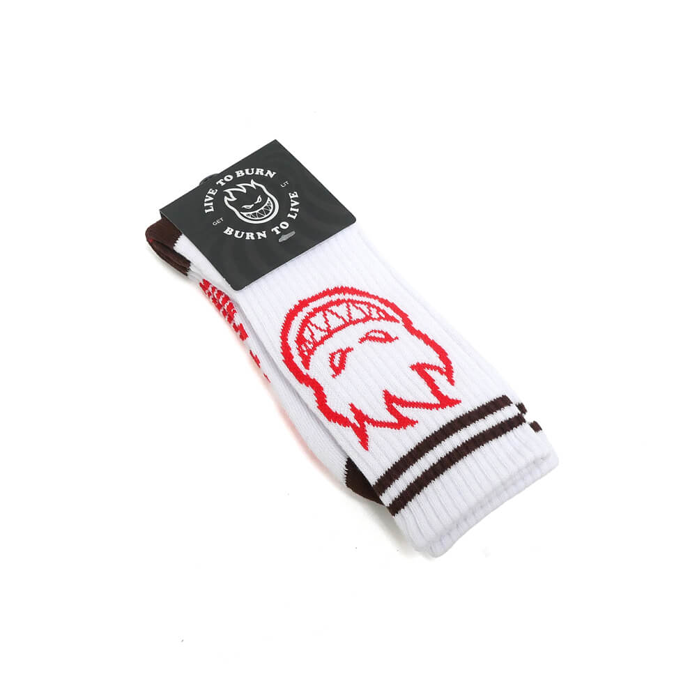SPITFIRE SOCKS スピットファイヤー ソックス 靴下 BIGHEAD WHITE/BURGUNDY/RED スケートボード スケボー 6