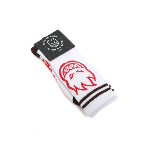 SPITFIRE SOCKS スピットファイヤー ソックス 靴下 BIGHEAD WHITE/BURGUNDY/RED スケートボード スケボー 6
