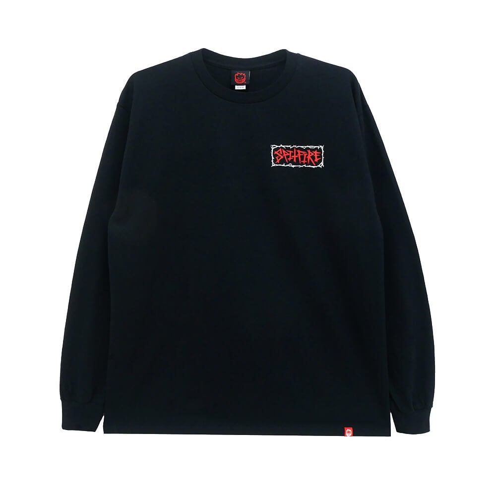 SPITFIRE LONG SLEEVE スピットファイヤー ロングスリーブTシャツ GAS MASK BLACK スケートボード スケボー 1
