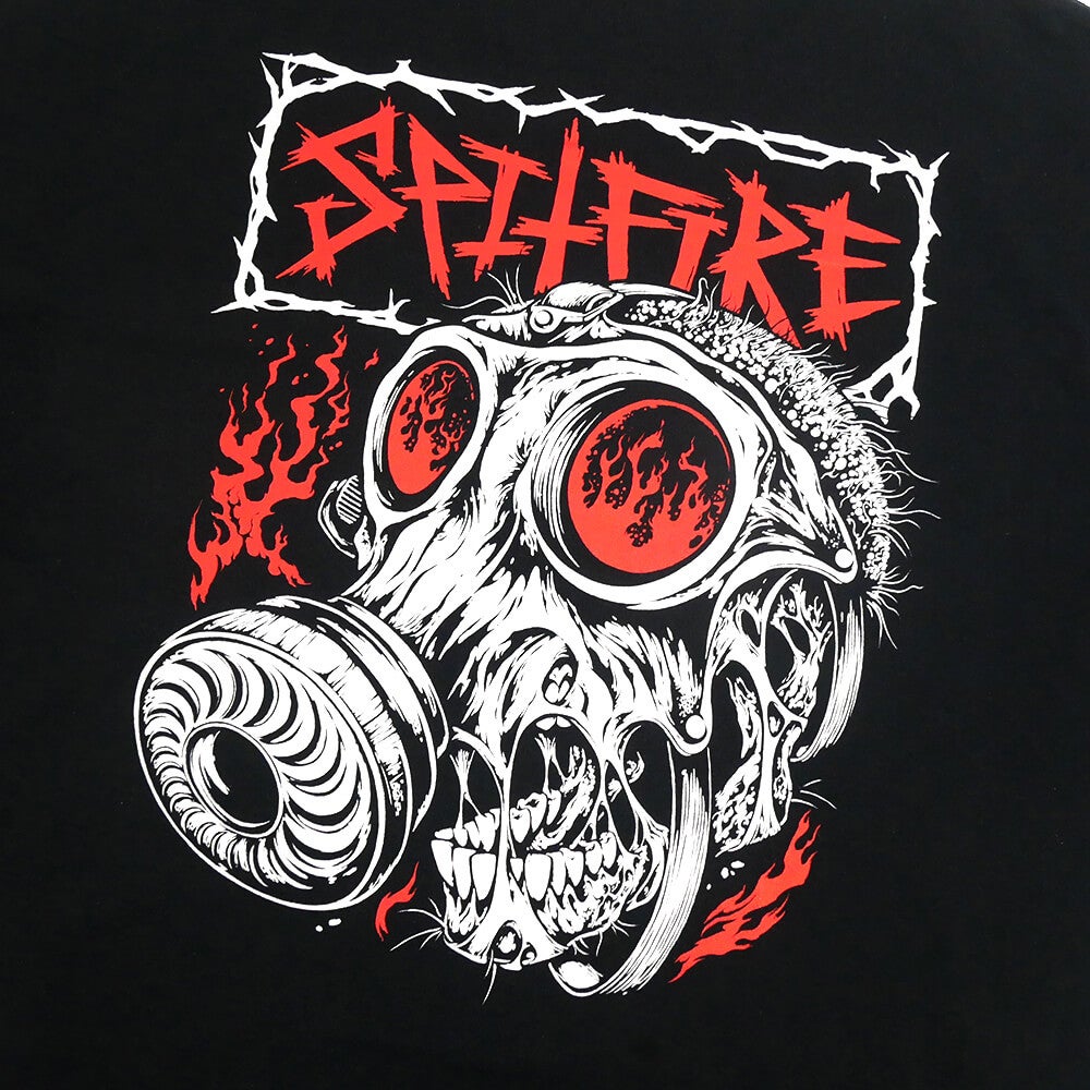 SPITFIRE LONG SLEEVE スピットファイヤー ロングスリーブTシャツ GAS MASK BLACK スケートボード スケボー 3