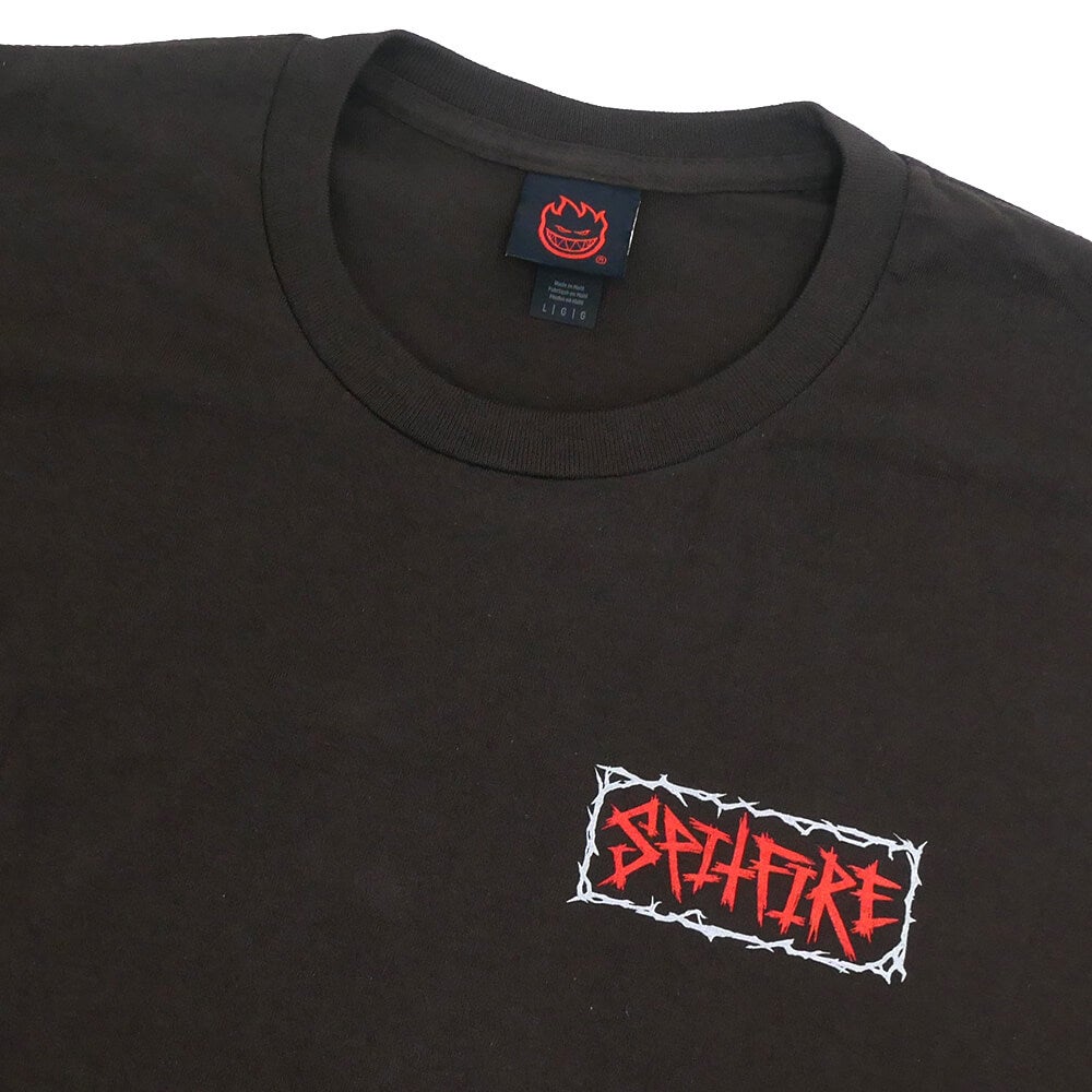 SPITFIRE T-SHIRT スピットファイヤー Tシャツ GAS MASK DARK CHOCOLATE スケートボード スケボー 2