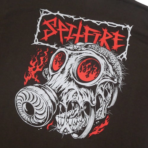 SPITFIRE T-SHIRT スピットファイヤー Tシャツ GAS MASK DARK CHOCOLATE スケートボード スケボー 3