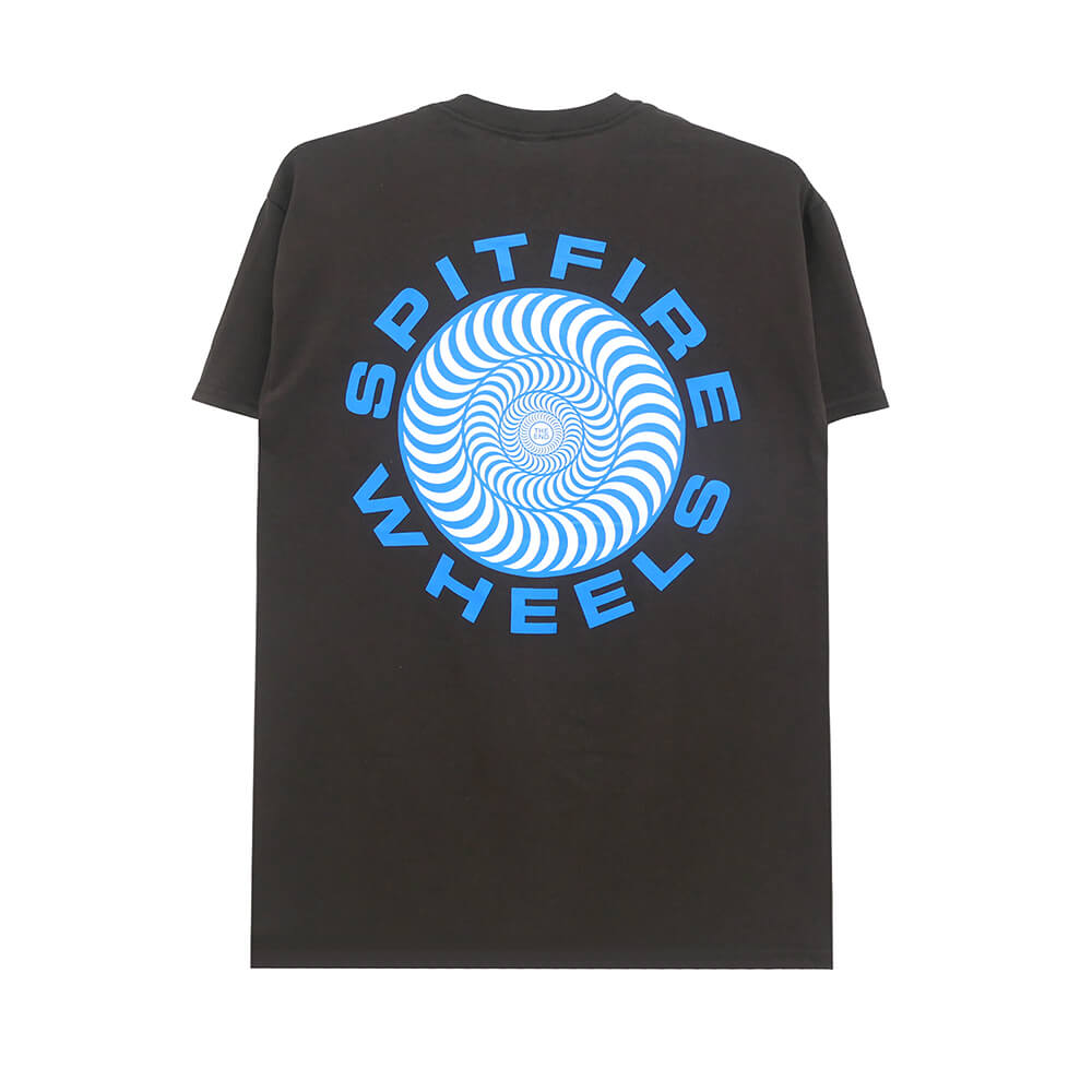 SPITFIRE T-SHIRT スピットファイヤー Tシャツ CLASSIC 87 SWIRL FILL DARK CHOCOLATE/BLUE スケートボード スケボー 