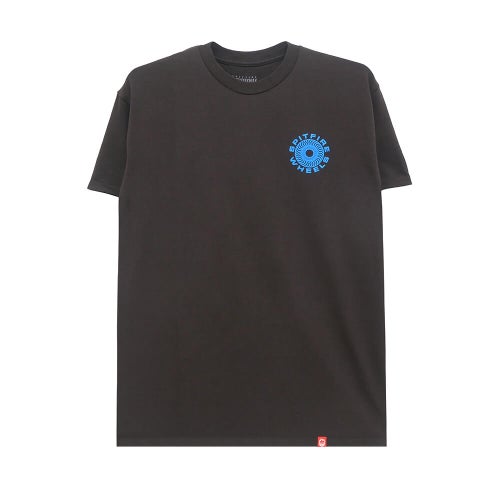 SPITFIRE T-SHIRT スピットファイヤー Tシャツ CLASSIC 87 SWIRL FILL DARK CHOCOLATE/BLUE スケートボード スケボー 1