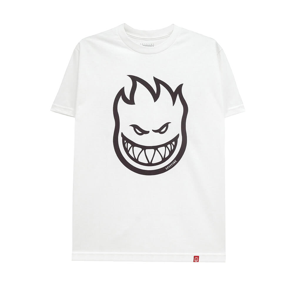 SPITFIRE T-SHIRT スピットファイヤー Tシャツ BIGHEAD WHITE/DARK RED スケートボード スケボー 