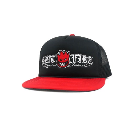 SPITFIRE MESHCAP スピットファイヤー メッシュキャップ OLD E DROP BIGHEAD SNAPBACK BLACK/RED スケートボード スケボー 