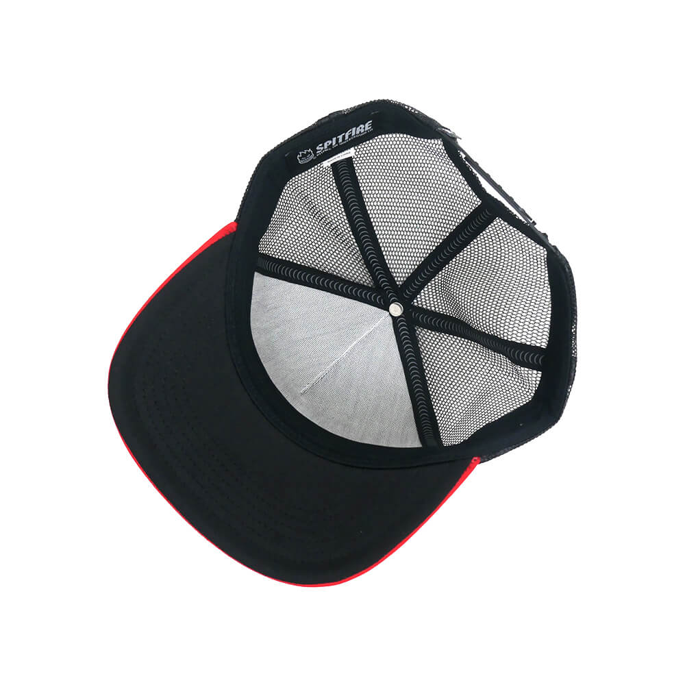 SPITFIRE MESHCAP スピットファイヤー メッシュキャップ OLD E DROP BIGHEAD SNAPBACK BLACK/RED スケートボード スケボー 3