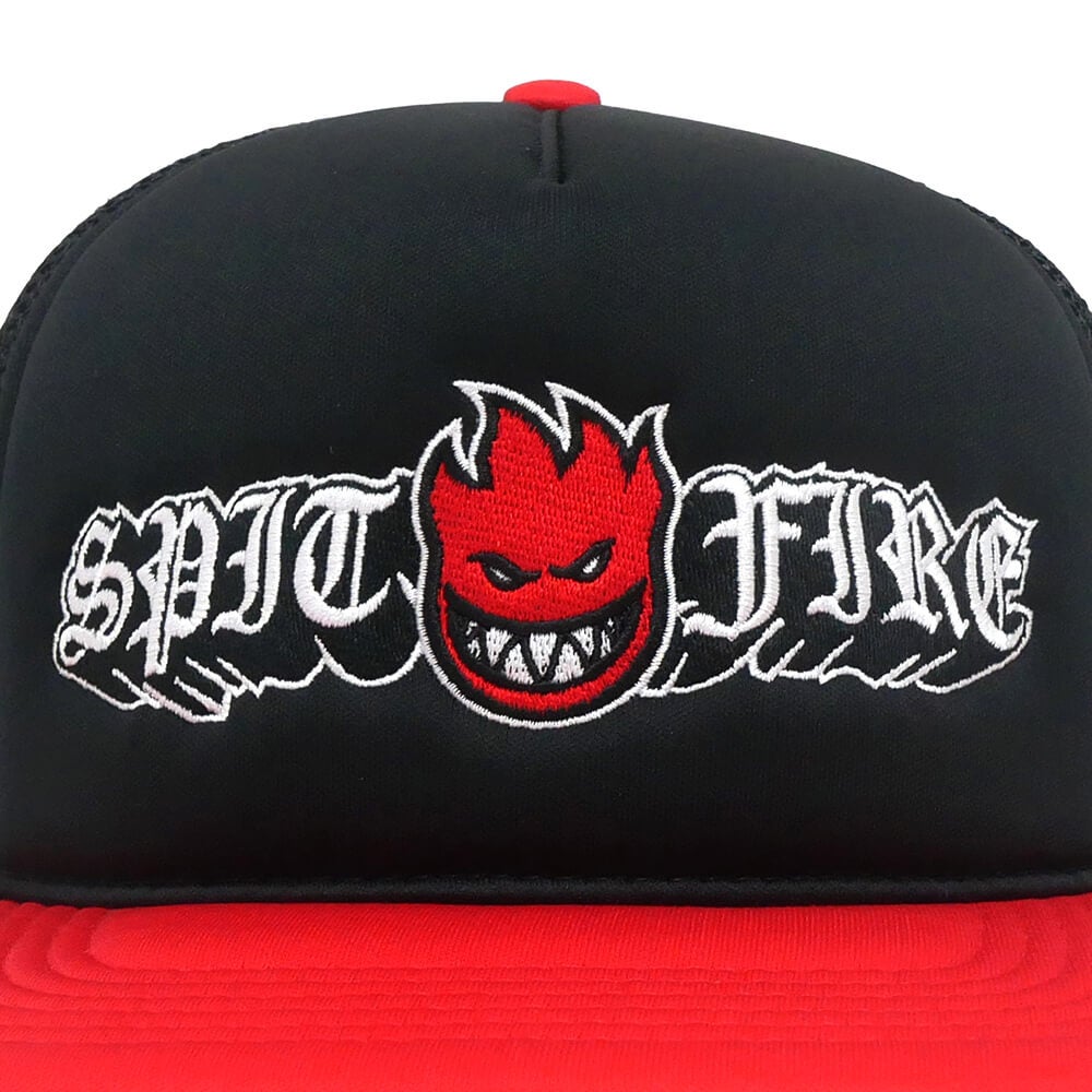 SPITFIRE MESHCAP スピットファイヤー メッシュキャップ OLD E DROP BIGHEAD SNAPBACK BLACK/RED スケートボード スケボー 4