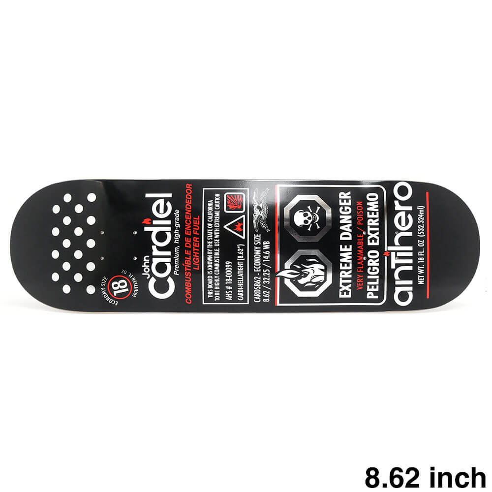 ANTIHERO DECK アンチヒーロー デッキ JOHN CARDIEL FUELED UP 8.62 スケートボード スケボー 1