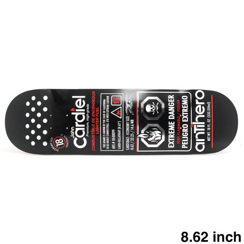 ANTIHERO DECK アンチヒーロー デッキ JOHN CARDIEL FUELED UP 8.62 スケートボード スケボー 1