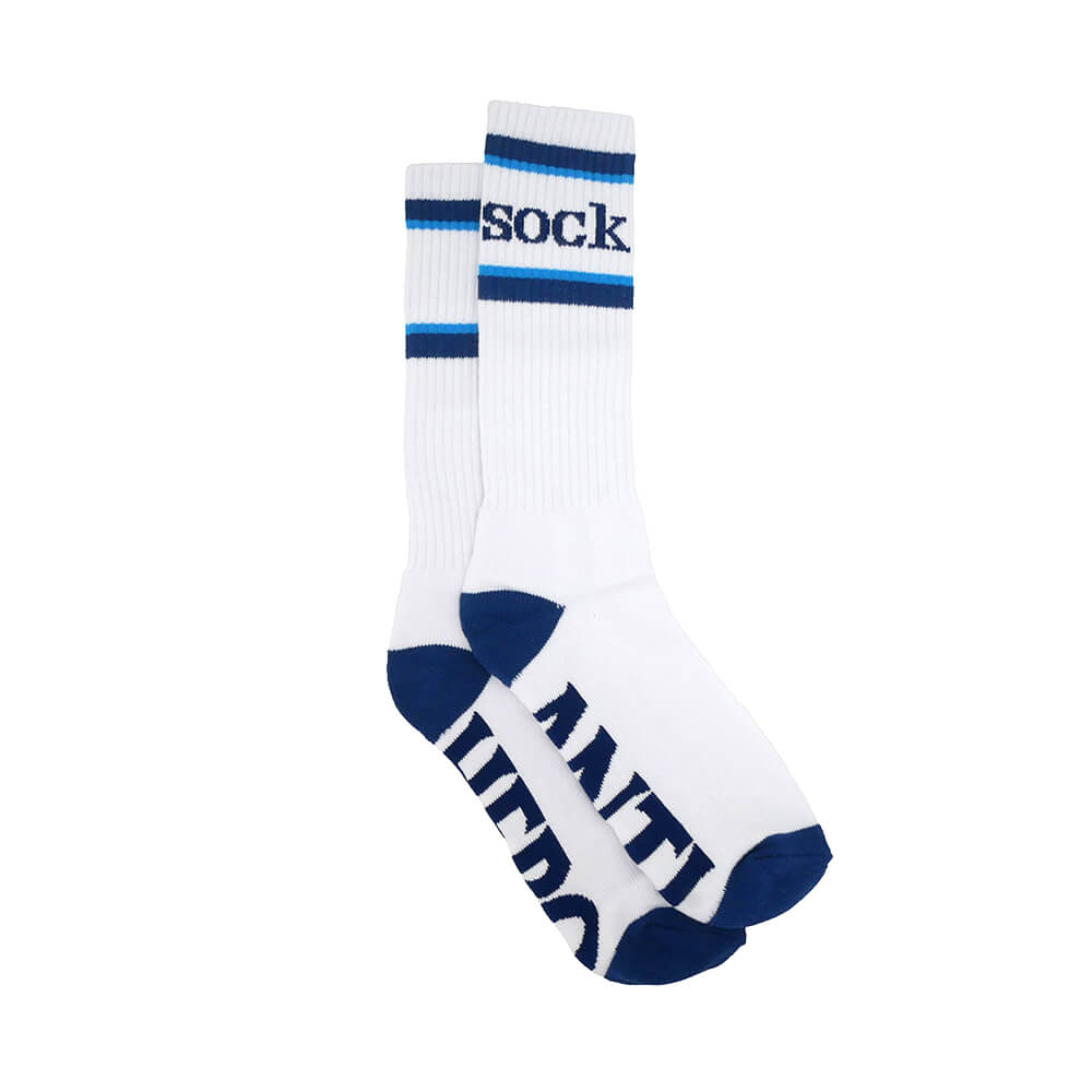 ANTIHERO SOCKS アンチヒーロー ソックス 靴下 SOCK WHITE/NAVY/CYAN スケートボード スケボー 3
