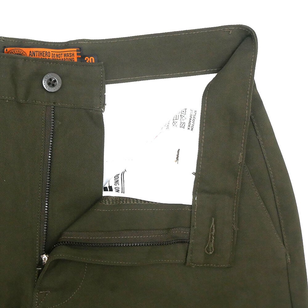 ANTIHERO SHORTS アンチヒーロー ショーツ HECHO POR SKATE DARK OLIVE スケートボード スケボー 3