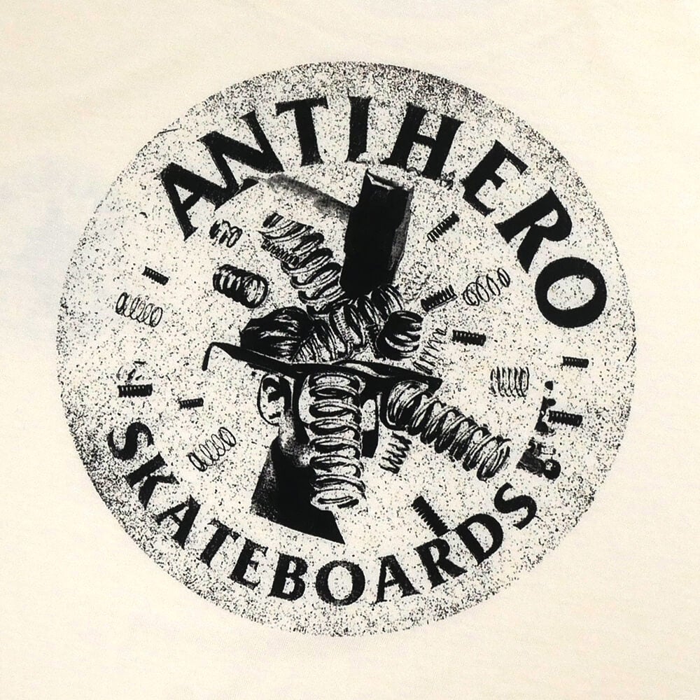  ANTIHERO T-SHIRT アンチヒーロー Tシャツ ENGENEERING RING SPUN CREAM スケートボード スケボー 3