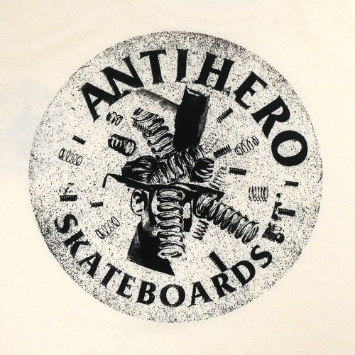  ANTIHERO T-SHIRT アンチヒーロー Tシャツ ENGENEERING RING SPUN CREAM スケートボード スケボー 3