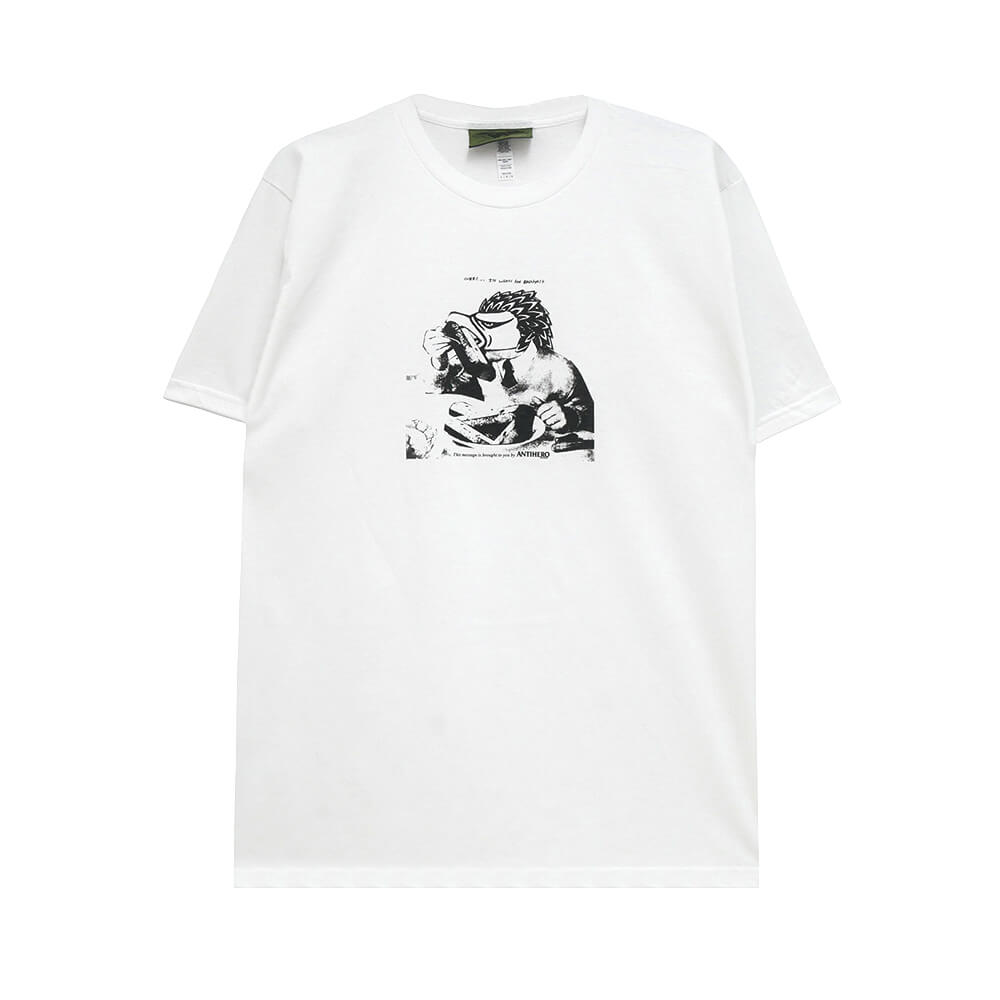 ANTIHERO T-SHIRT アンチヒーロー Tシャツ TASTY RING SPUN WHITE スケートボード スケボー 