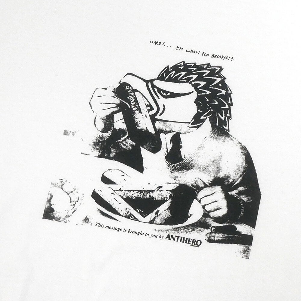ANTIHERO T-SHIRT アンチヒーロー Tシャツ TASTY RING SPUN WHITE スケートボード スケボー 1