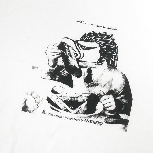 ANTIHERO T-SHIRT アンチヒーロー Tシャツ TASTY RING SPUN WHITE スケートボード スケボー 1