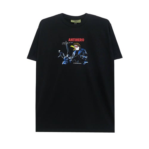 ANTIHERO T-SHIRT アンチヒーロー Tシャツ EAGLENATOR RING SPUN BLACK スケートボード スケボー 