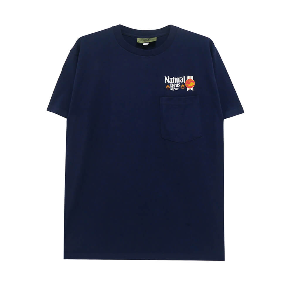ANTIHERO T-SHIRT アンチヒーロー Tシャツ NATTY REVS POCKET NAVY スケートボード スケボー 1