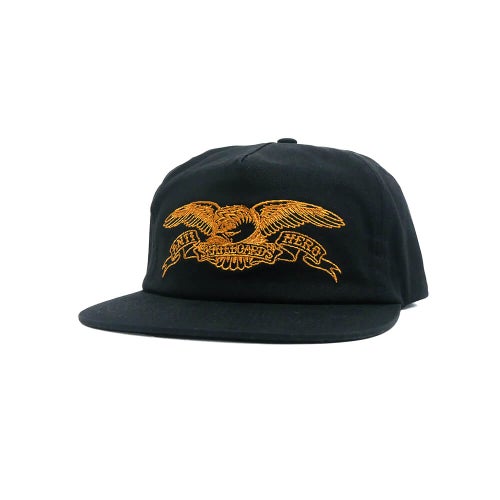 ANTIHERO CAP アンチヒーロー キャップ BASIC EAGLE SNAPBACK BLACK/GOLD スケートボード スケボー 