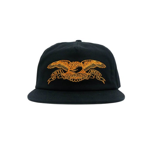 ANTIHERO CAP アンチヒーロー キャップ BASIC EAGLE SNAPBACK BLACK/GOLD スケートボード スケボー 1