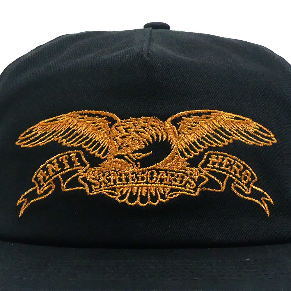 ANTIHERO CAP アンチヒーロー キャップ BASIC EAGLE SNAPBACK BLACK/GOLD スケートボード スケボー 4