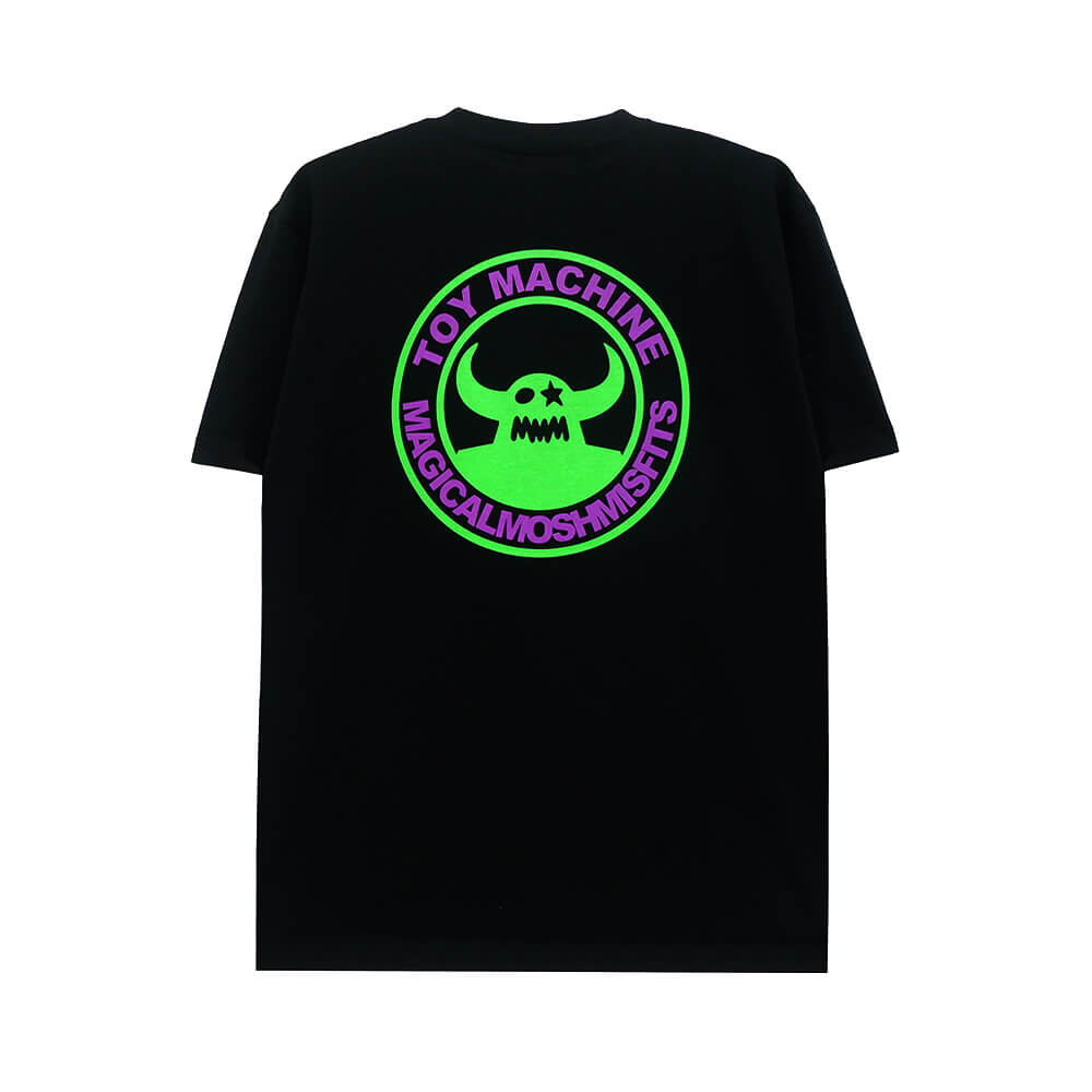 MAGICAL MOSH MISFITS T-SHIRT マジカルモッシュミスフィッツ Tシャツ TOY MACHINE x MxXxM MMM MONSTER BLACK スケートボード スケボー 