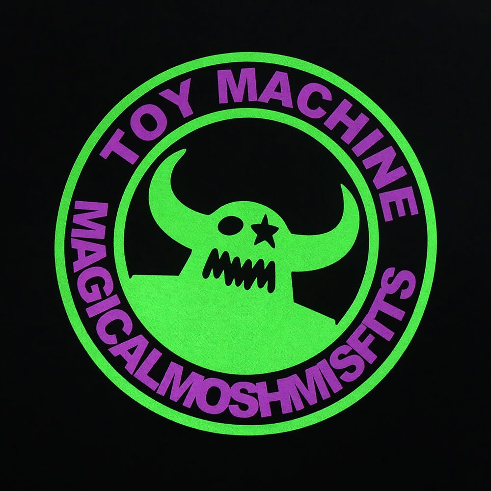 MAGICAL MOSH MISFITS T-SHIRT マジカルモッシュミスフィッツ Tシャツ TOY MACHINE x MxXxM MMM MONSTER BLACK スケートボード スケボー 3
