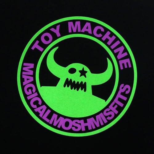 MAGICAL MOSH MISFITS T-SHIRT マジカルモッシュミスフィッツ Tシャツ TOY MACHINE x MxXxM MMM MONSTER BLACK スケートボード スケボー 3