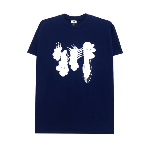 KAWA T-SHIRT 川 Tシャツ 川 BIG LOGO NAVY/WHITE スケートボード スケボー 