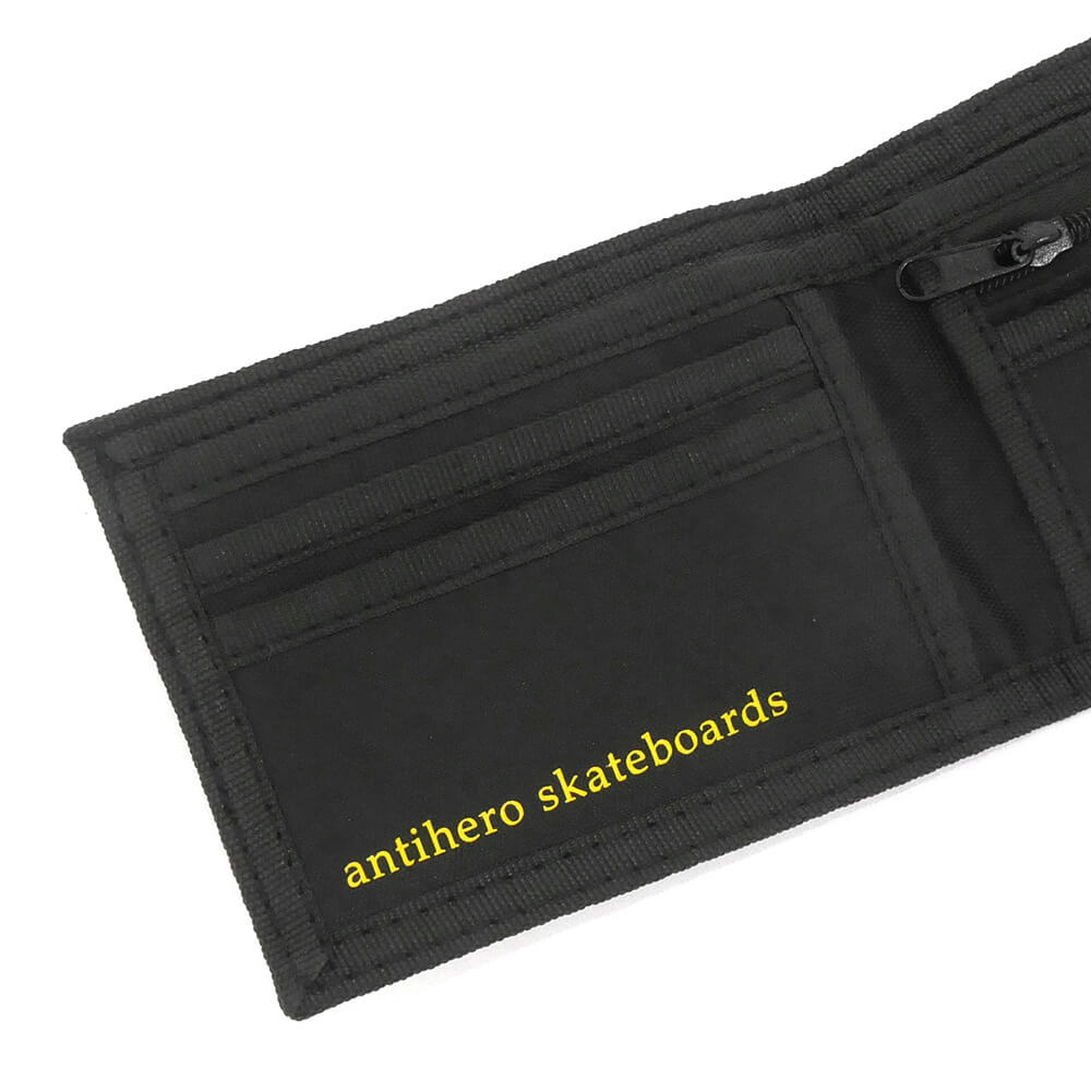ANTIHERO WALLET アンチヒーロー サイフ BASIC EAGLE BI-FOLD WALLET BLACK/CHARCOAL スケートボード スケボー 4