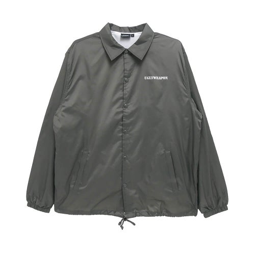  UGLY WEAPON JACKET アグリーウェポン ジャケット LOGO HANSHA COACH GREY スケートボード スケボー 1